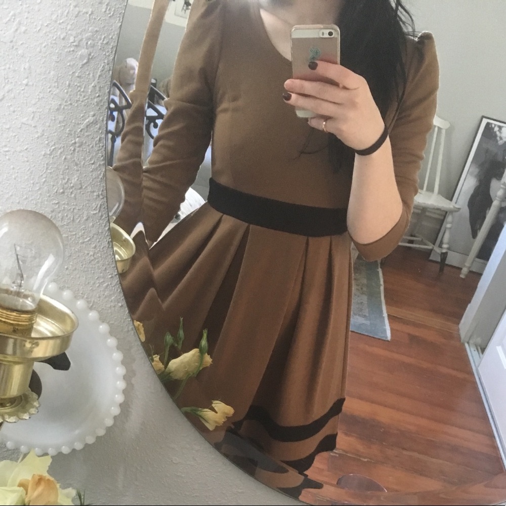 forever 21 3/4 sleeve skater dress